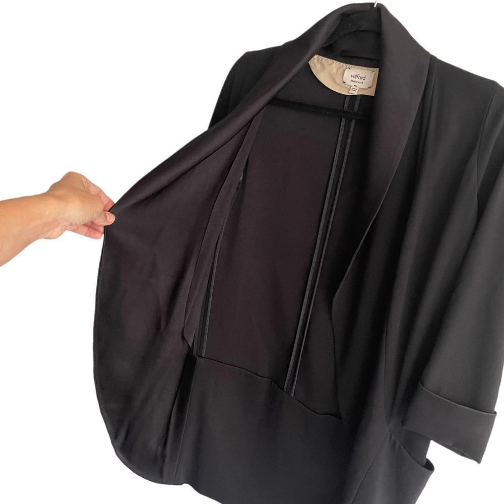 ARITZIA Wilfred Chevalier Open Cocoon Blazer Jacket Black 00 - Picture 2 of 8